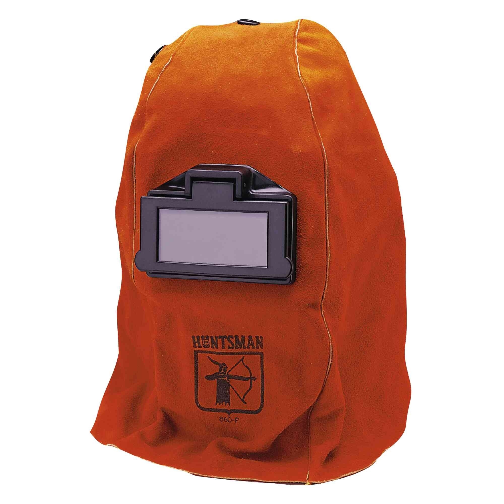 Jackson Safety® - Welding Helmet - Passive - Leather - 2" x 4.25" Viewing Area - Shade 10 - 117A Ratcheting Headgear - Orange - 860P Series - Model # 14531